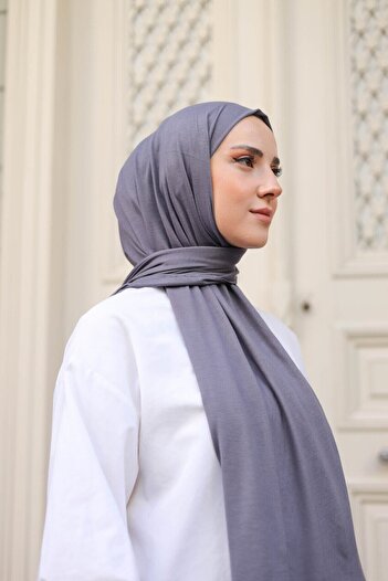 shalby Hijab Combed Cotton Shawl Smoked
