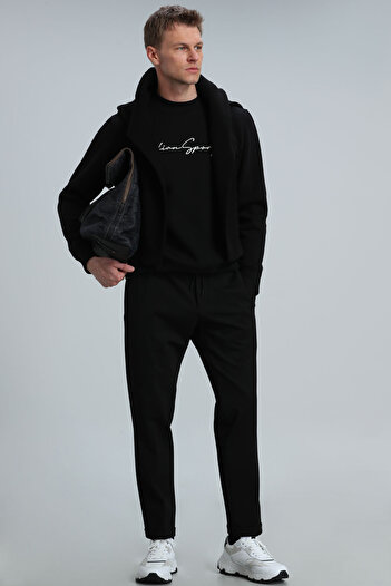 Lufian Lowe Erkek Sweatshirt Siyah