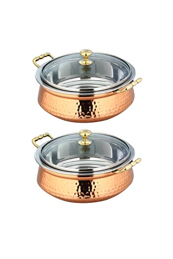 Bin Shihoun Ben Shihon, 2 High Quality Hammered Copper Serving Bowls, 8 Inch