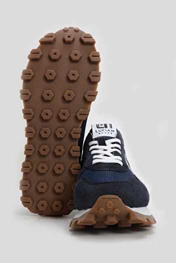 Lufian Arthur Erkek Deri Sneaker Ayakkabı Lacivert
