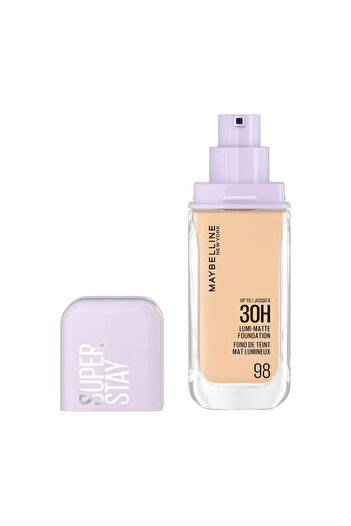 Maybelline New York مايبيلين نيويورك، كريم أساس سوبر ستاي لومي مات، تركيبة تدوم 30 ساعة، 98
