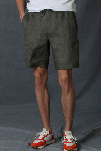 Lufian Ανδρικό σορτς Chino Peler Sports Slim Fit Χακί