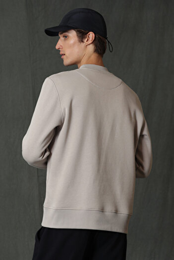 Lufian Star Erkek Sweatshirt Açık Bej