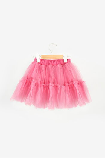 Le Mabelle Fuchsia Girl's Tulle Skirt - Miley