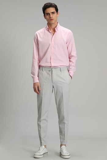 Lufian Daniel Ανδρικό - Smart Casual Pink Slim Fit πουκάμισο