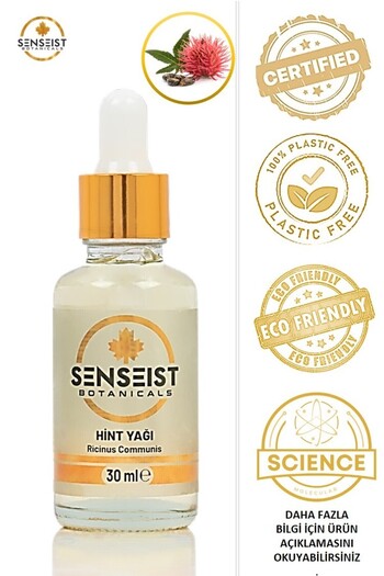 Senseist Botanicals Hint Yağı 30 ml | %100 Saf Doğal | Aromaterapi Masaj Cilt Saç Bakımı | Soğuk Sıkım
