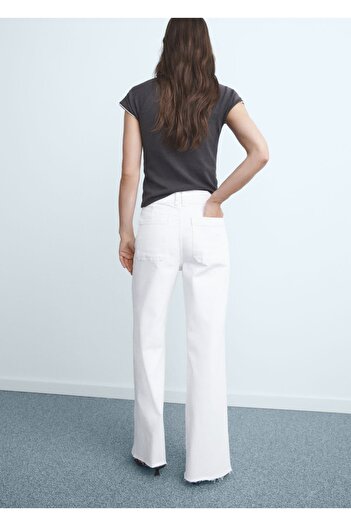 MANGO Woman Catherin yüksek belli culotte jean pantolon