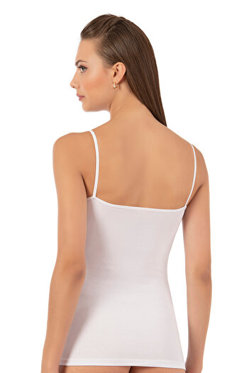 ÖZKAN underwear Özkan 3167 Γυναικείο χτενισμένο βαμβακερό εσώρουχο με κορδόνι στο μπροστινό μέρος και λουράκι από βαμβακερό σχοινί Lycra