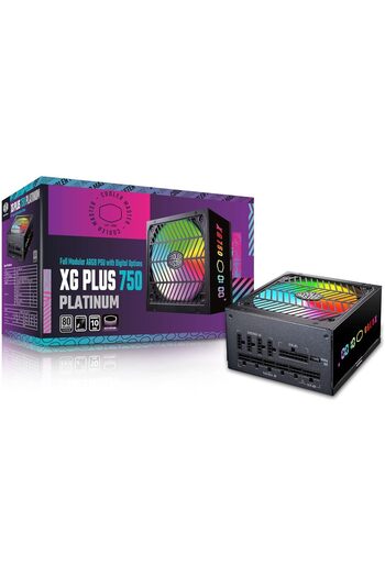 Cooler Master XG750 Plus Platinum ARGB Fully Modular Power Supply, 750W, Built-in Information Displa