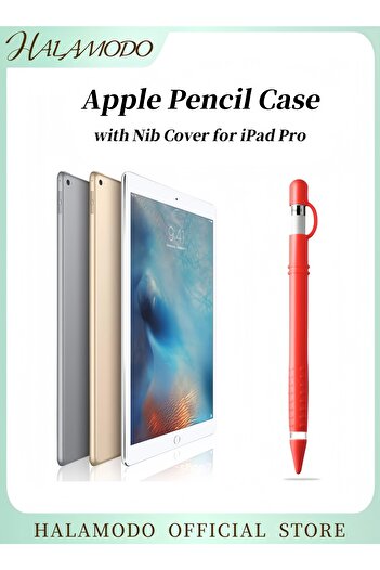 HALAMODO Silicone Sleeve for Stylus Grip Apple Pencil Case Cover with Protective Nib Cover Anti Drop & Anti L