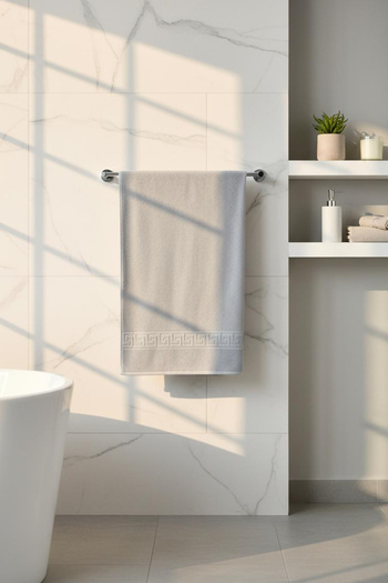 Anılsan Set of 6 Greek Gray Hand Towels - 50X90 Cm, 225 Gr, 100% Cotton, Spa and Hotel Towels