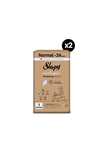Sleepy Ecologic Premium Plus Hijyenik Ped Normal 48 Adet Ped