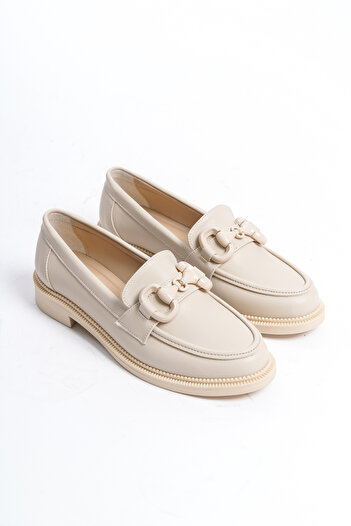 SH SİLVER MODA Women's Loafer Moccasin Casual Buckle Daily Soft Shoes Stylish and comfortable