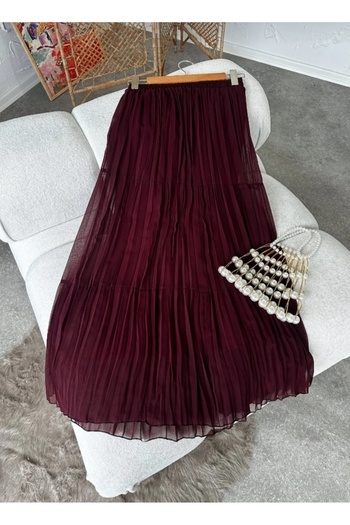 MissPul Women's Ruffled Long Lined Skirt