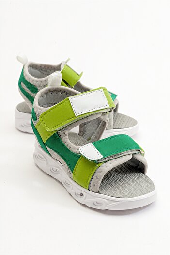 mnpc Boy's Green Luminous Anatomical Lightweight Sports Sandals
