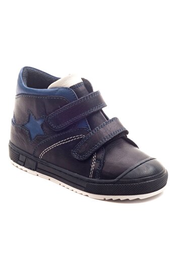 mnpc Boy's Navy Blue Leather Orthopedic Supported Children's Boots