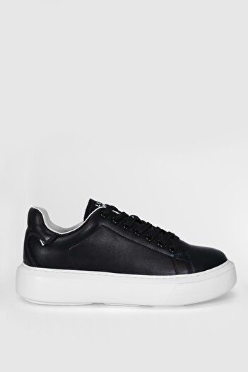 Lufian 121230016 Amy Sneaker Unisex Deri Spor Ayakkabı SİYAH