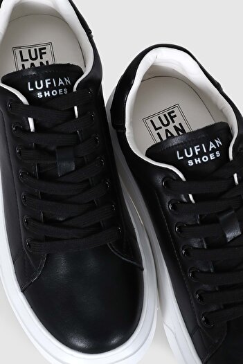 Lufian 121230016 Amy Sneaker Unisex Leather Sports Shoes Black
