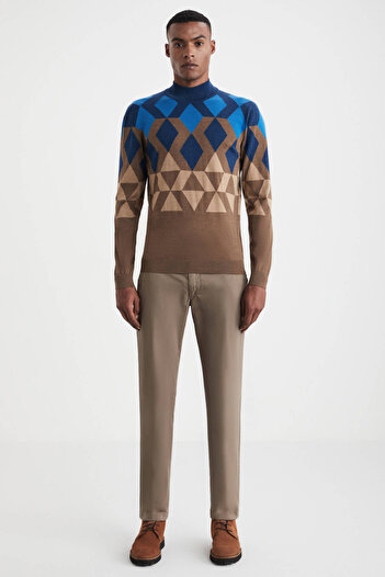 Hemington Extrafine Merino Pattern Lupetto Collar Color Knitwear
