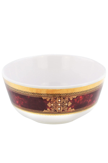 Moda Cucina By Styli Moda Cucina Melamine Round Soup Bowl Ethinic Red, 11.5cm