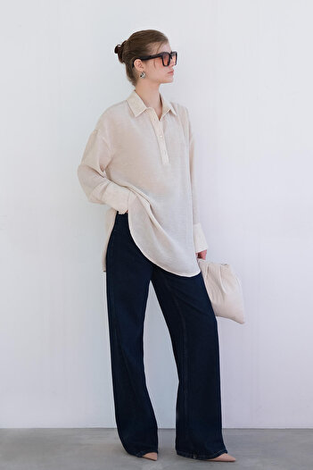 Touché Privé Shirt Collar Melange Tunic