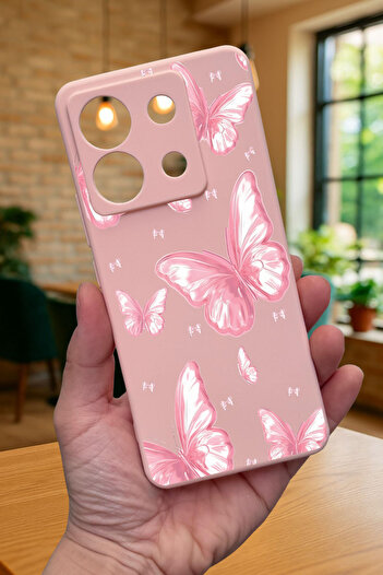 Vip Case Xiaomi Rm Note 13 Pro 5g Pink Butterfly Pattern Silicone Shock Absorbing Classic Protected Rubber Case277