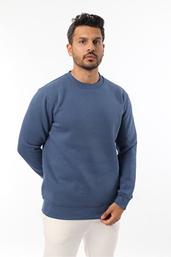 Rodrigo Hanorac unisex de bază cu decolteu crew, din bumbac cu tăietură normală, cu fleece în interior