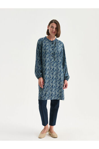 LC Waikiki New Season Hakim Collar Patterned Women's Tunic