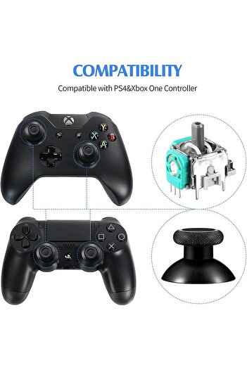 erorex Compatible Xbox One Analog Joysticks Thumbstick Silicone Cap Cover Repair Kit Xbox T6 T8 T10 Torx