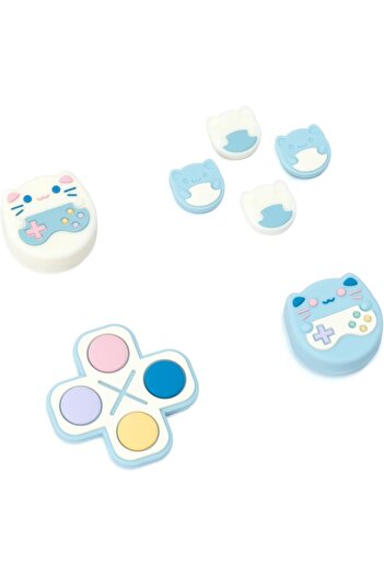 erorex Silicone Cross D Pad Button Caps Set Joystick Cover Abxy Key Buttons Sticker Compatible Switch/Oled