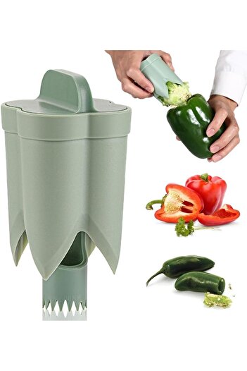 erorex Pepper Seed Corer Remover, Pepper Corer, Jalapeno Corer Tool, 2 1 Fruit Pepper Corer Bell Pepper
