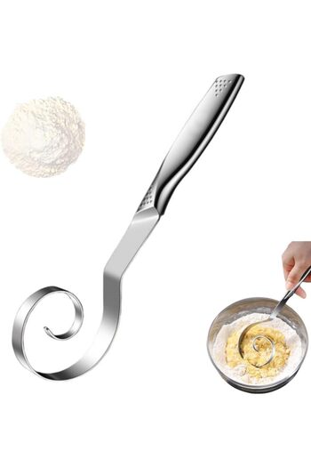 erorex Danish Dough Whisk,Stainless Steel Seamless Wisking Tool Sourdough Bread Baking, Pizza, Pastry,