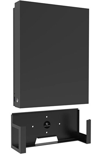 erorex Wall Mount Xbox One X ，All Metal Vertical Hanging Wall Power Botton Left/Right Wall Shelf Bracket