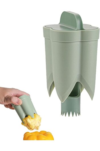 erorex 1Pcs Pepper Seed Corer Remover Green 2 1 Bell Pepper Cutter & Deseeder: Effortlessly Streamline