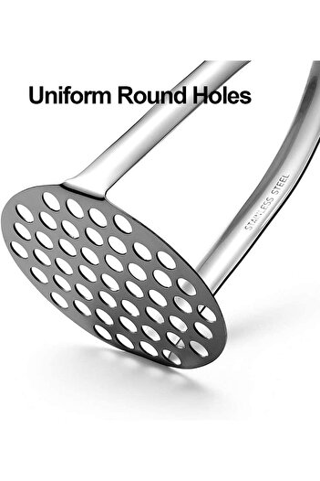 erorex Potato Masher Stainless Steel Household Heavy Duty Potato Masher Vegetable Masher,Cooking Kitchen