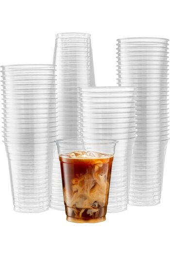 erorex 50 Count 16 Ounce Crystal Clear Pet Cups Iced Coffee Cold Drinks Slush Smoothy'S Slurpee Party'S