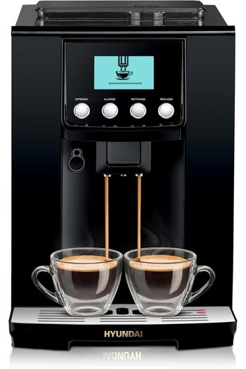 Hyundai Fully Automatic Espresso Coffee Machine with Bean Grinder and LCD Display
