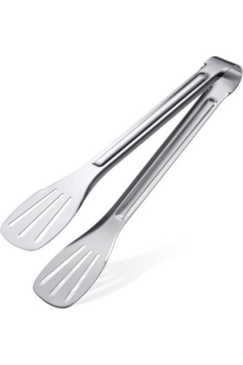 Home Zone Easy-to-Clean Stainless Steel Kitchen Tongs for Salad, BBQ, and Frying