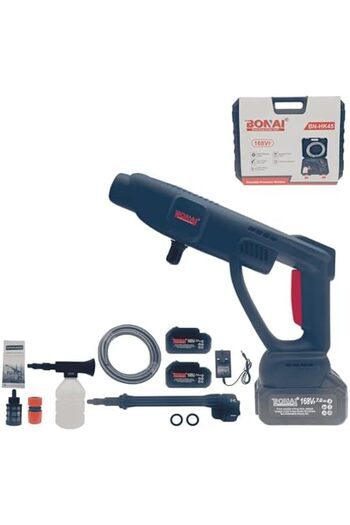 Bonai Cordless Pressure Washer, Electric Car Wash with High Efficiency Motor, Portable Washer, 168vf