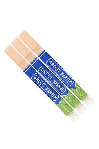 TrioStore Set of 3 Permanent Corrective Paste Markers for Covering Tile Joints, Cream, 15 ML