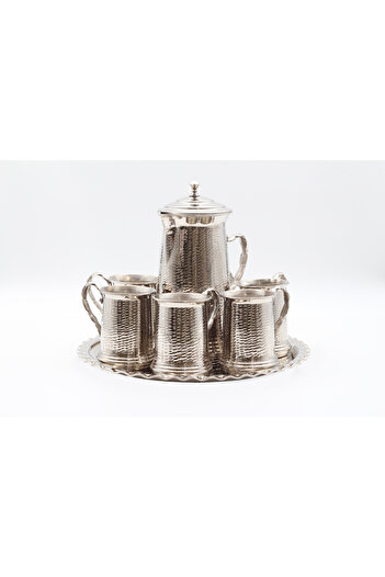 ANTEPSEPETİ Copper Silver Coated Jug & Mug Set