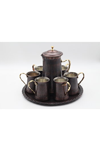 ANTEPSEPETİ Copper Antiqued Jug & Mug Set