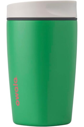 owala SmoothSip Slider Insulated Stainless Steel Coffee Tumbler, Reusable Iced Coffee Cup, Hot Coffe