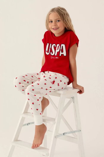 U.S. Polo Assn. Girl waiter dual set - yellow