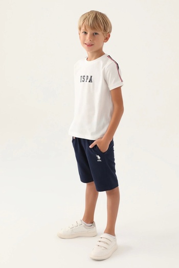 U.S. Polo Assn. Men's child bermude set - cream