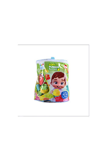 Colorland مكعبات بناء مطاطية ناعمة JDLT 6125 - مجموعة بناء للأطفال من 56 قطعة، للأعمار من سنة واحدة فما فوق