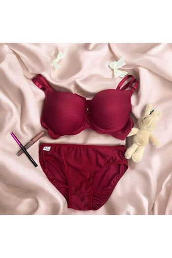 Tendora Breathable Flexible Combed Fabric Empty Cup Bra Set