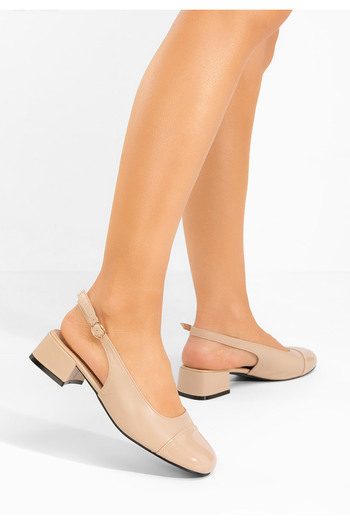 B T Shoes Khaki lodičky s otevřenou patou Charissa