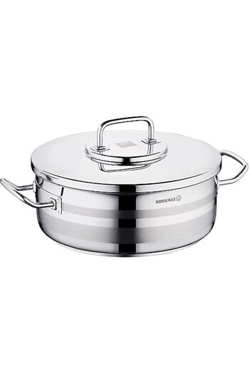 KORKMAZ Astra2 A2038 32 cm Short Steel Casserole