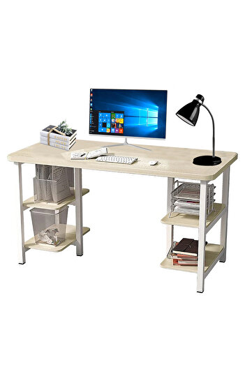 AGD 47" Computer and Gaming Desk with Open Shelves for Storage, Sides, Home Office Workstation